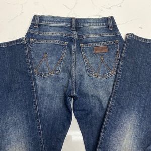 Wrangler Retro boys slim straight adjustable denim jeans